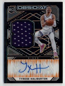 Tyrese Haliburton 2020-21 Obsidian Orange Relic Auto 06/35