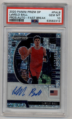 Lamelo Ball 2020-21 Prizm Draft Picks Fast Break Auto PSA 10 Gem Mint