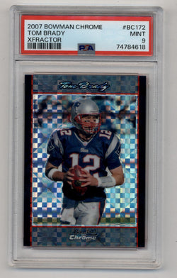 Tom Brady 2007 Bowman Chrome Xfractor 192/250 PSA 9 Mint