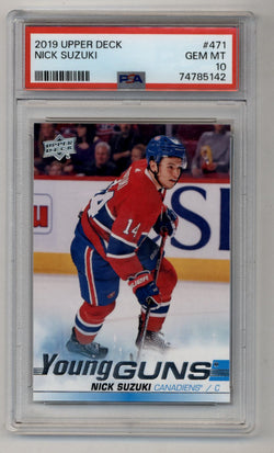 Nick Suzuki 2019-20 Upper Deck Young Gun #471 PSA 10 Gem Mint 5142