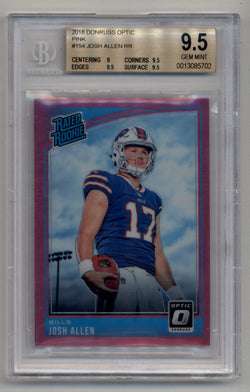 Josh Allen 2018 Optic Pink #154 Rated Rookie BGS 9.5 Gem Mint 5702