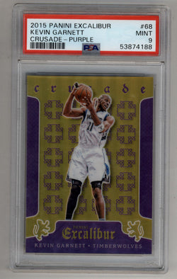 Kevin Garnett 2015-16 Excalibur Crusade Purple #68 49/60 PSA 9 Mint