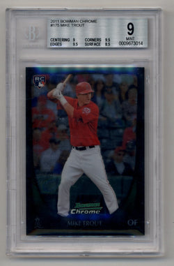 Mike Trout 2011 Bowman Chrome #175 BGS 9 Mint 3014