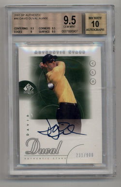 David Duval 2001 SP Authentic #46 Auto 231/900 BGS 9.5 Gem Mint