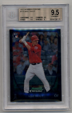 Mike Trout 2011 Bowman Chrome #175 BGS 9.5 Gem Mint 6125