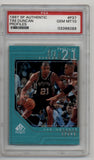 Tim Duncan 1997-98 SP Authentic #P37 Proflies PSA 10 Gem Mint