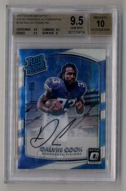 Dalvin Cook 2017 Donruss Optic Rated Rookies Auto 027/150 #193 BGS 9.5 Gem Mint