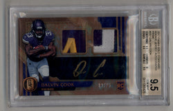 Dalvin Cook 2017 Gold Standard Rookie Jersey Auto Prime #257 12/25 BGS 9.5 Gem Mint