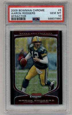 Aaron Rodgers 2009 Bowman Chrome Xfractor #6 PSA 10 Gem Mint