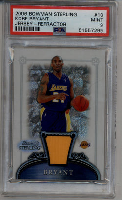 Kobe Bryant 2006-07 Bowman Sterling Jersey Refractor 127/199 PSA 9 Mint