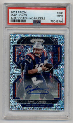 Mac Jones 2021 Prizm No Huddle Auto PSA 9 Mint