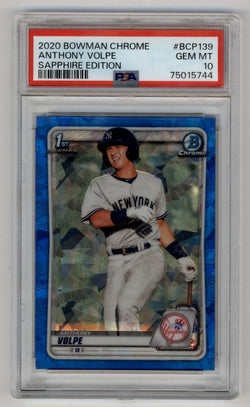 Anthony Volpe 2020 Bowman Chrome Sapphire Edition #BCP139 PSA 10 Gem Mint