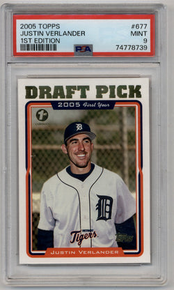 Justin Verlander 2005 Topps 1st Edition #677 PSA 9 Mint