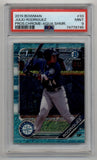 Julio Rodriguez 2019 Bowman Chrome Prospects #23 Aqua Shimmer 078/125 PSA 9 Mint