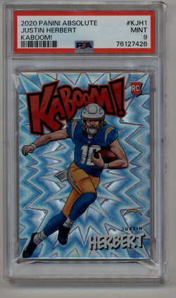 Justin Herbert 2020 Absolute #KJH1 Kaboom! PSA 9 Mint