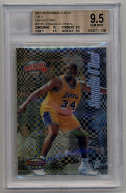 Shaquille O'neal 1997-98 Bowman's Best Cuts Refractor #BC10 BGS 9.5 Gem Mint