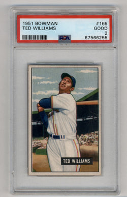 Ted Williams 1951 Bowman #165 PSA 2 Good 6255