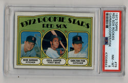 Fisk/Cooper/Garman 1972 Topps Red Sox Rookies #79 PSA 8 Near Mint-Mint 6643