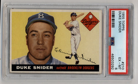 Duke Snider 1955 Topps #210 PSA 6 Excellent Mint 3292