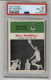 Bill Russell 1961-62 Fleer In Action #62 PSA 8 Near Mint-Mint (OC)