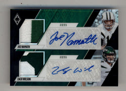 Joe Namath/Zach Wilson 2021 Phoenix Dual Patch Auto Green 3/3