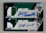 Joe Namath/Zach Wilson 2021 Phoenix Dual Patch Auto Green 3/3