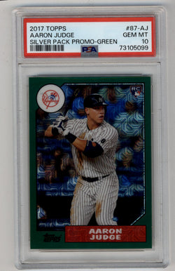 Aaron Judge 2017 Topps Silver Pack Promo Green 068/150 PSA 10 Gem Mint