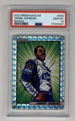 Jimmie Johnson 2022 Prizm Nascar Manga PSA 10 Gem Mint