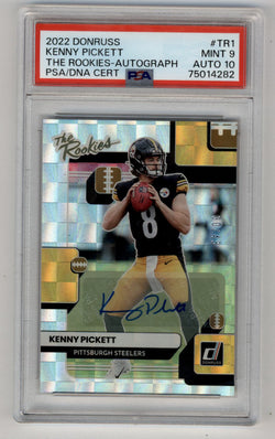 Kenny Pickett 2022 Donruss The Rookies Auto 30/49 PSA 9 Mint Auto 10