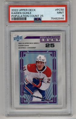 Kaiden Guhle 2022-23 Upper Deck Population Count 25 PSA 9 Mint