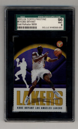 Kobe Bryant 2003-04 Topps Pristine Gold Refractor 98/99 SGC 9 Mint