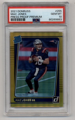 Mac Jones 2021 Donruss Press Proof Premium #255 PSA 10 Gem Mint 9883