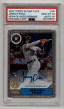 Jeremy Pena 2022 Topps Silver Pack Update Auto Orange17/25 PSA 10 Gem Mint