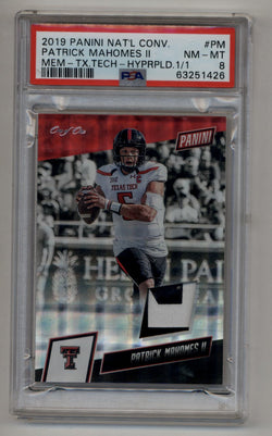 Patrick Mahomes 2019 National Convention Relic Hyperplaid 1/1 PSA 8 Near Mint-Mint