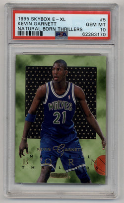 Kevin Garnett 1995-96 Skybox E-XL #5 Natural Born Thrillers PSA 10 Gem Mint