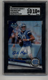 Drake Maye 2023 Bowman Chrome University Refractor 327/499 Auto SGC 10 Gem Mint