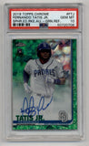 Fernando Tatis Jr 2019 Topps Chrome Sapphire Green Refractor Auto 36/50 PSA 10 Gem Mint