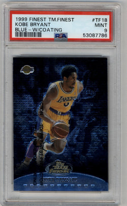 Kobe Bryant 1999-00 Finest Team Finest Blue with Coating 244/1500 PSA 9 Mint