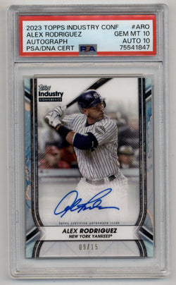 Alex Rodriguez 2023 Topps Industry Conference Auto 09/15 PSA 10 Gem Mint Auto 10