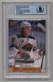 Kirill Kaprizov 2020-21 UD Clear Cut Canvas Red Ink Auto 13/97 BGS Authentic