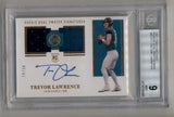 Trevor Lawrence 2021 Encased Rookie Dual Swatch Signature 10/50 BGS 9 Mint