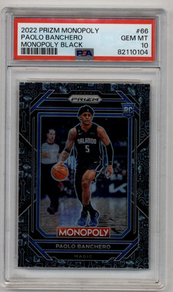 Paolo Banchero 2022-23 Monopoly Black #66 PSA 10 Gem Mint 0104