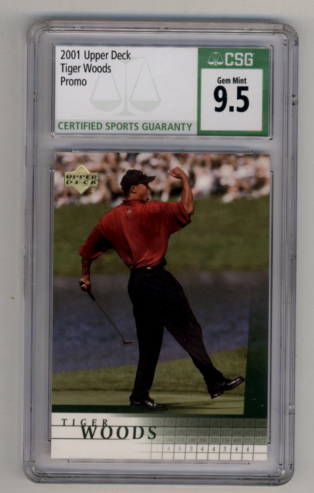 Tiger Woods 2001 Upper Deck Promo CSG 9.5 Gem Mint