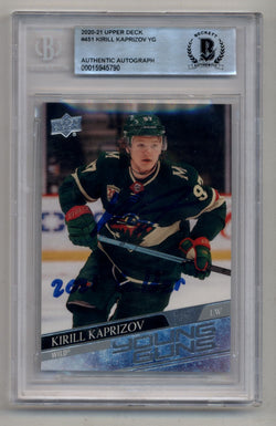 Kirill Kaprizov 2020-21 Upper Deck Young Gun #451 BGS Authenticated 5790