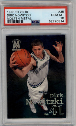 Dirk Nowitzki 1998-99 Skybox Molten Metal #35 PSA 10 Gem Mint