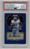 Barry Sanders 2020 Prizm Auto Blue Prizm 07/10 PSA 8 Near Mint-Mint