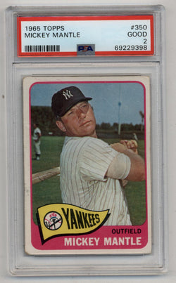 Mickey Mantle 1965 Topps #350 PSA 2 Good 9398