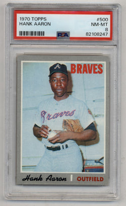 Hank Aaron 1970 Topps #500 PSA 8 Near Mint-Mint