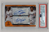 Roberto Carlos Luis Figo 2022-23 Finest UCC Dual Auto Orange Wave13/25 PSA 10