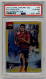 Ricardo Pepi 2021 Topps Chrome MLS Gold Refractor 11/50 PSA 10 Gem Mint